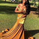 Velvet Mermaid Magik Gold After 5 Gown